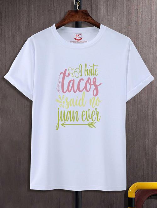 unisex white graphic printed t-shirt - 20777328 - Standard Image - 0