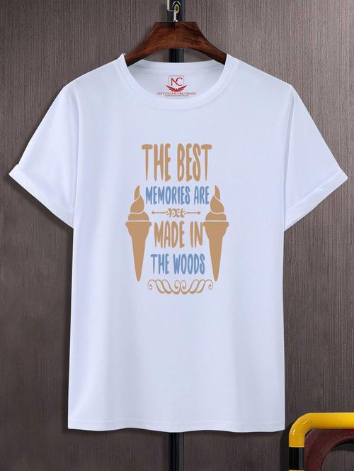 unisex white graphic printed t-shirt - 20777355 -  Standard Image - 0