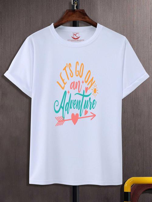 unisex white graphic printed t-shirt - 20777370 - Standard Image - 0