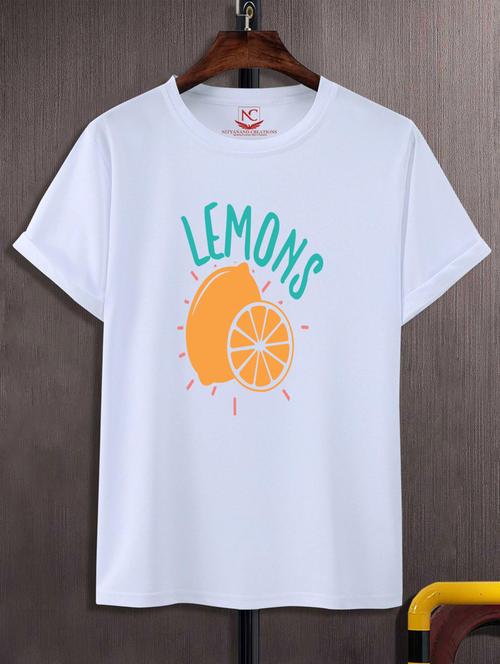 unisex white typographic printed t-shirt - 20777371 - Standard Image - 0