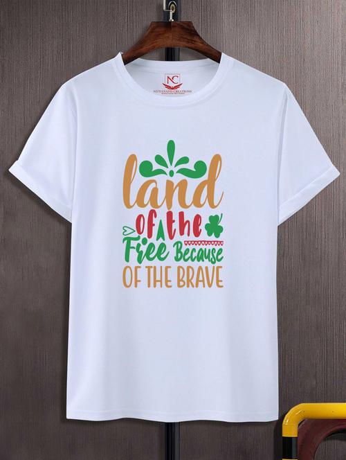 unisex white graphic printed t-shirt - 20777385 -  Standard Image - 0