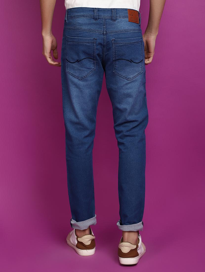 men mid rise plain denim jeans - 20777419 - Standard Image - 3