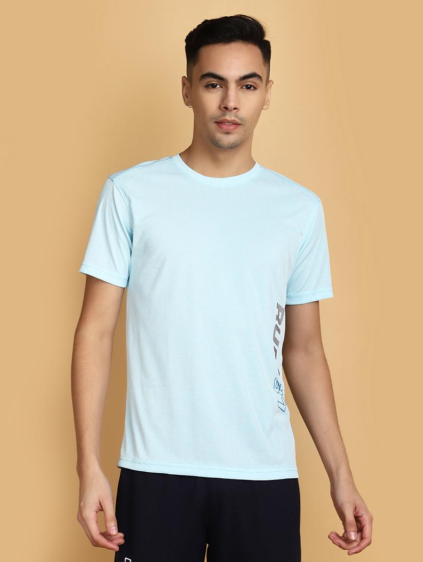 men round neck placement print t-shirt - 20777463 - Zoom Image - 0