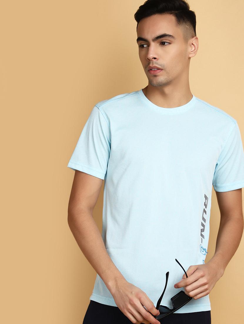 men round neck placement print t-shirt - 20777463 - Standard Image - 3