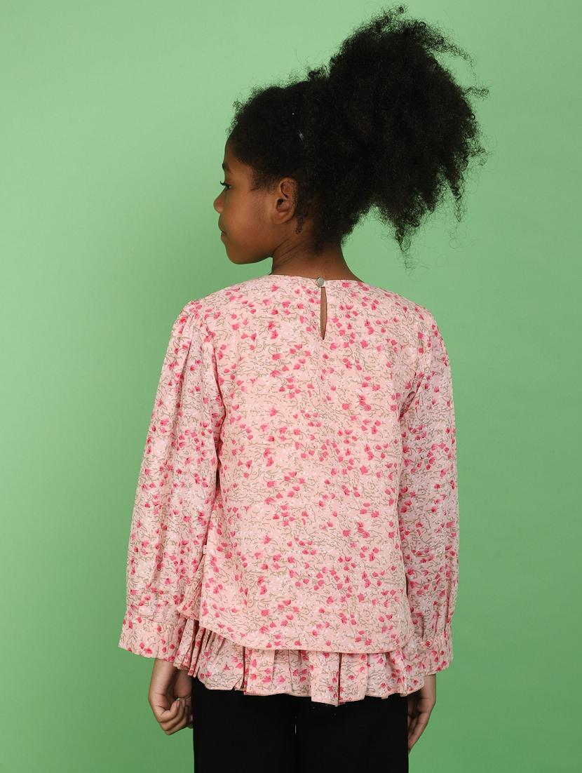 girls floral printed layered top - 20777464 - Standard Image - 3