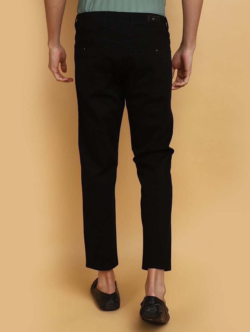 men mid rise solid chinos casual trouser - 20777590 - Standard Image - 3