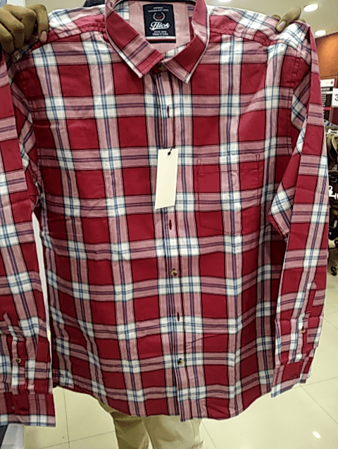 red twill casual shirt - 20789457 - Zoom Image - 0