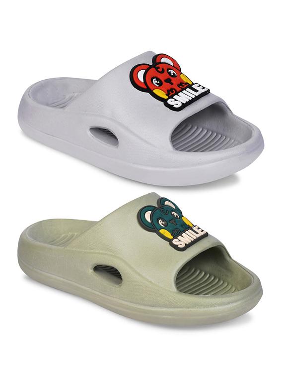 pack of 2 kids multi coloured slippers - 20794777 - Zoom Image - 0