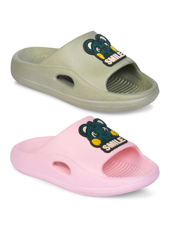 pack of 2 kids multi coloured slippers - 20794781 - Zoom Image - 0