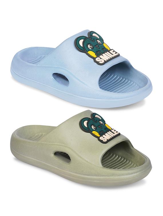 pack of 2 kids multi coloured slippers - 20794782 - Zoom Image - 0