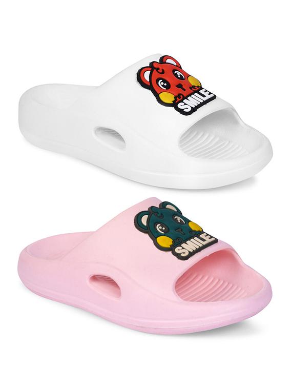 pack of 2 kids multi coloured slippers - 20794785 - Zoom Image - 0