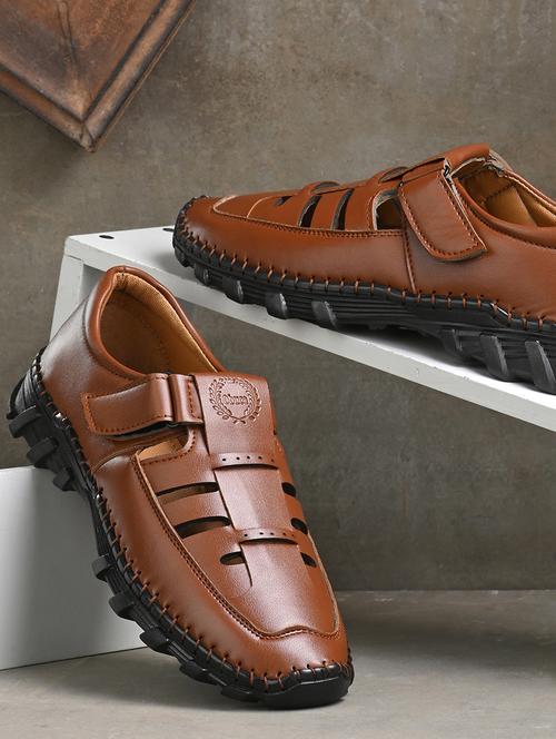 tan back strap sandal - 20795170 -  Standard Image - 0