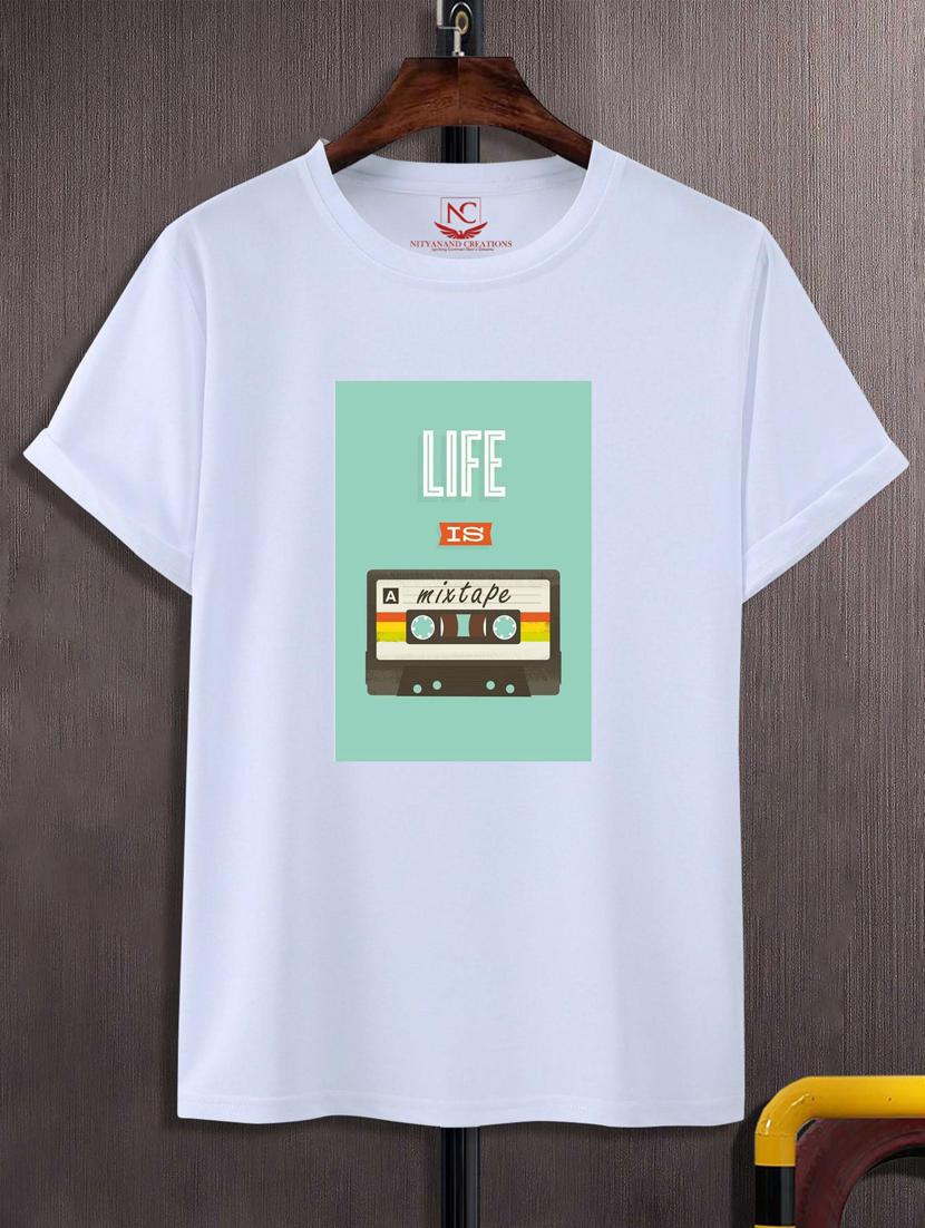 unisex white graphic printed t-shirt - 20795410 - Zoom Image - 0