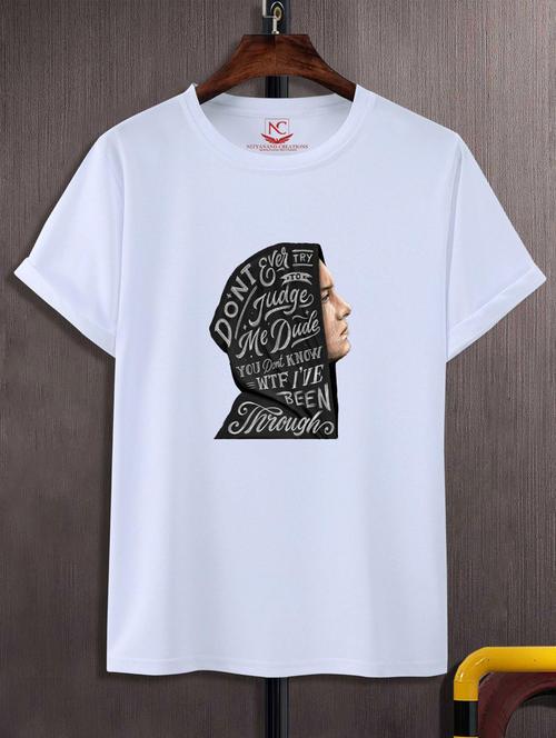 unisex white graphic printed t-shirt - 20795412 - Standard Image - 0