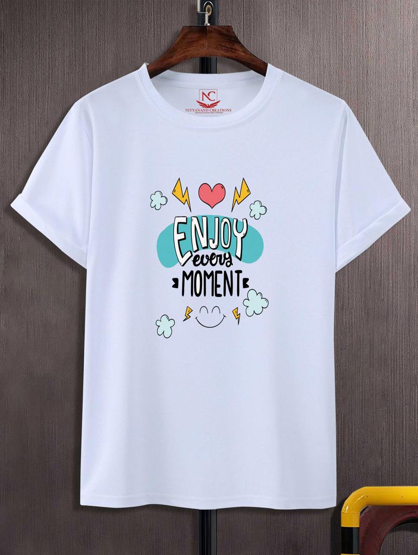 unisex white graphic printed t-shirt - 20795518 -  Zoom Image - 0