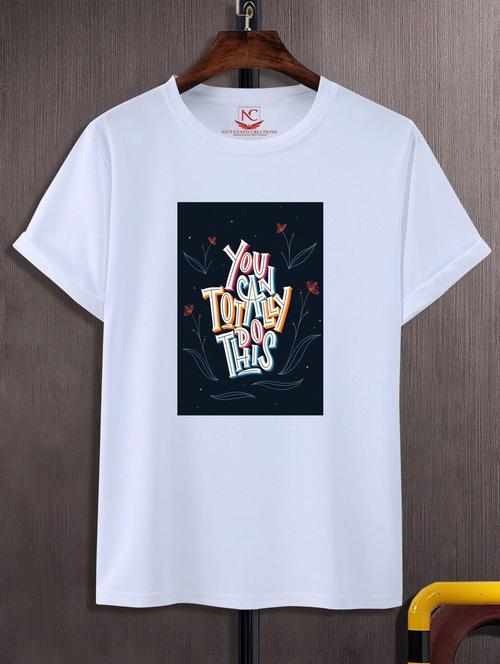 unisex white graphic printed t-shirt - 20795540 - Standard Image - 0