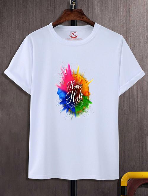 unisex white graphic printed t-shirt - 20795555 -  Standard Image - 0