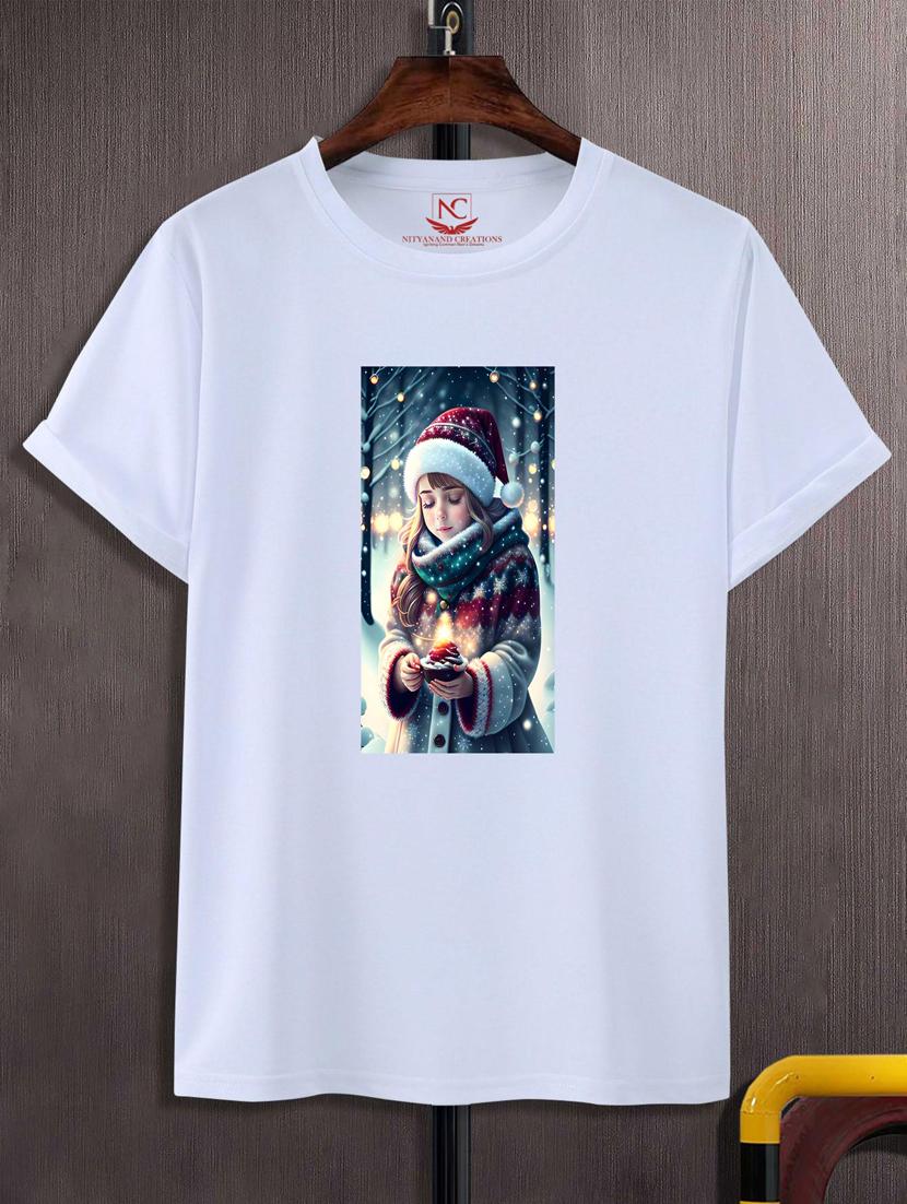 unisex white graphic printed t-shirt - 20795589 -  Zoom Image - 0