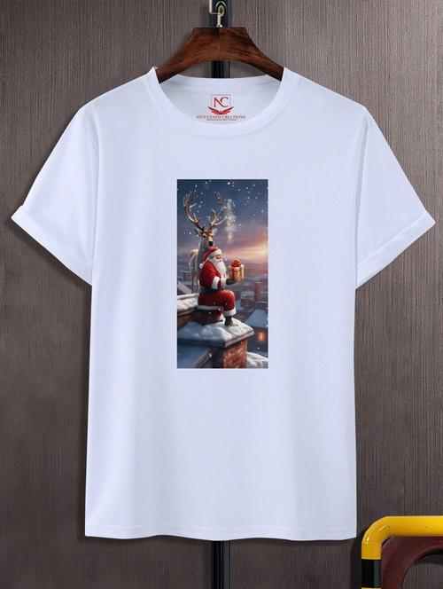 unisex white graphic printed t-shirt - 20795593 -  Standard Image - 0