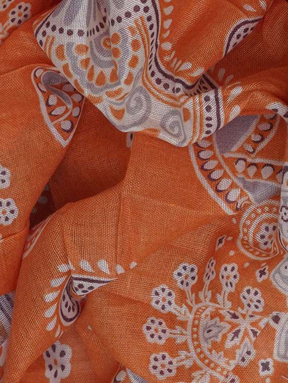 women orange unstitched suits - 20796760 - Standard Image - 5
