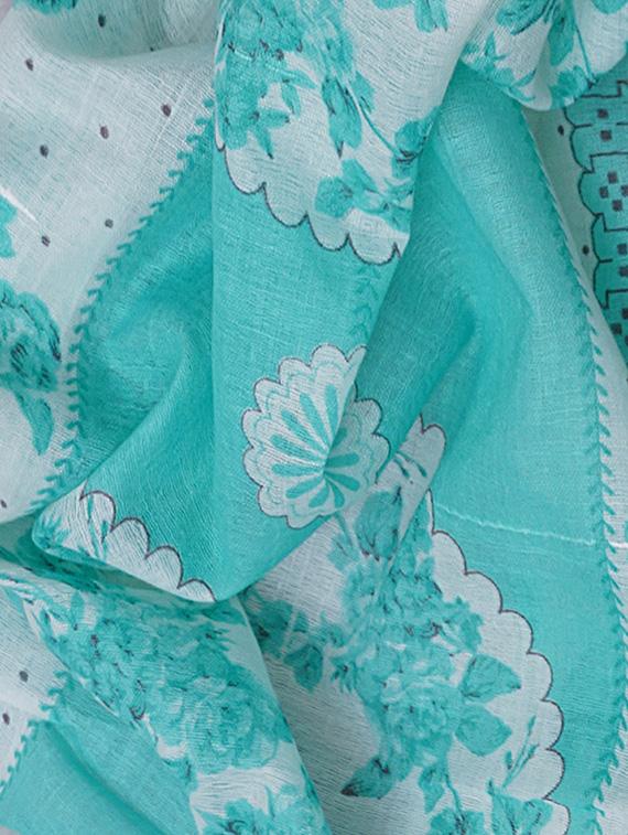 turquoise striped unstitched suit set - 20796763 - Standard Image - 5