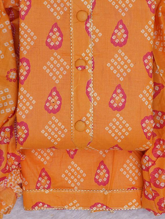 orange striped unstitched suit set - 20796767 - Standard Image - 3