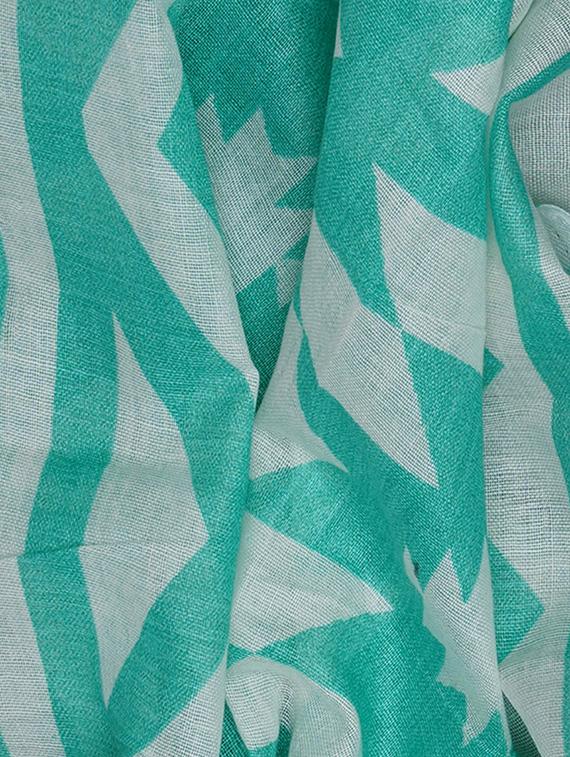 turquoise striped unstitched suit set - 20796776 - Standard Image - 5
