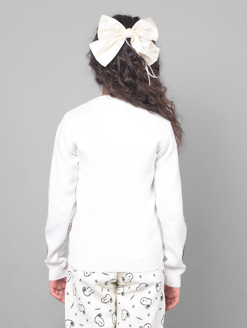 girls floral embroidered pullover sweater - 20796824 - Standard Image - 3
