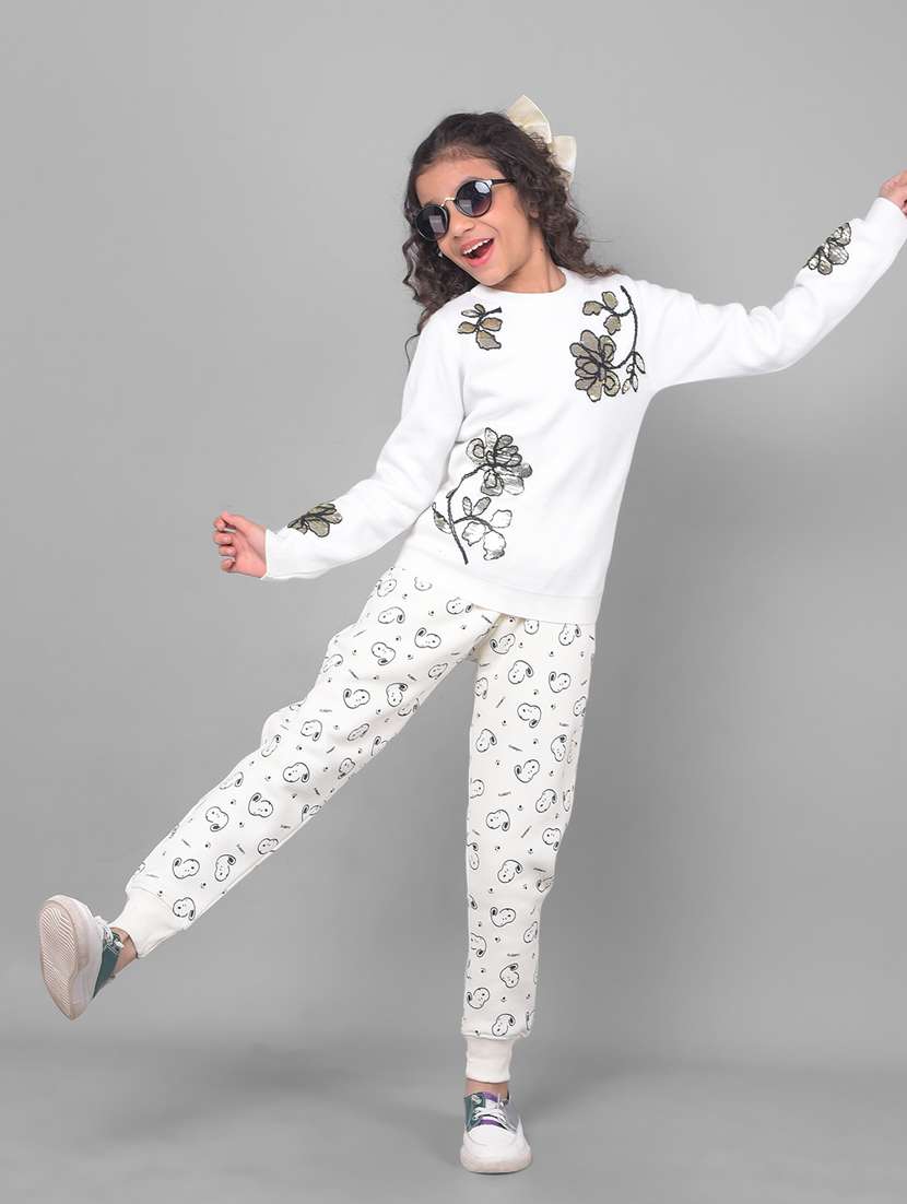 white cotton jogger track pant - 20796833 - Standard Image - 3