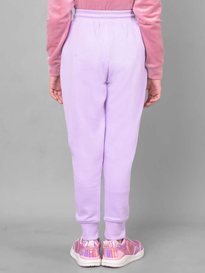girls solid cotton jogger track pant - 20796834 - Standard Image - 3