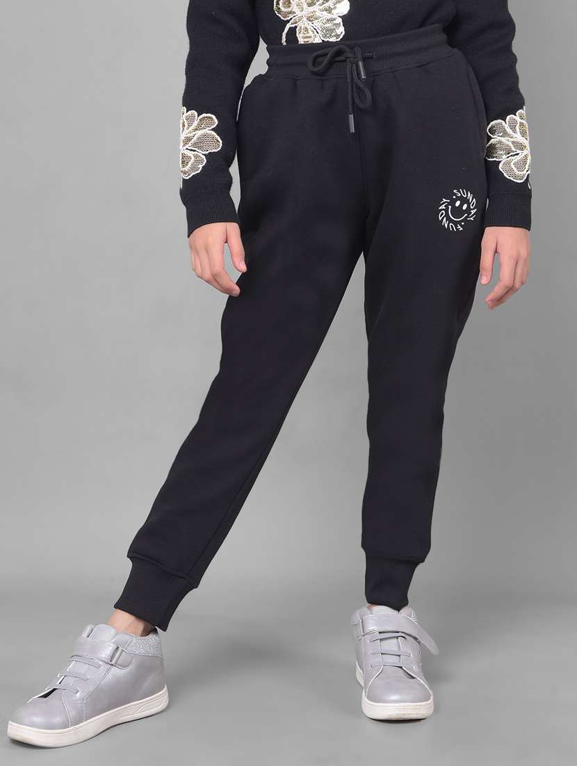 girls cotton jogger track pant