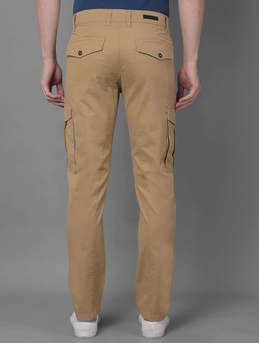khaki cotton chinos casual trousers - 20796890 - Standard Image - 3