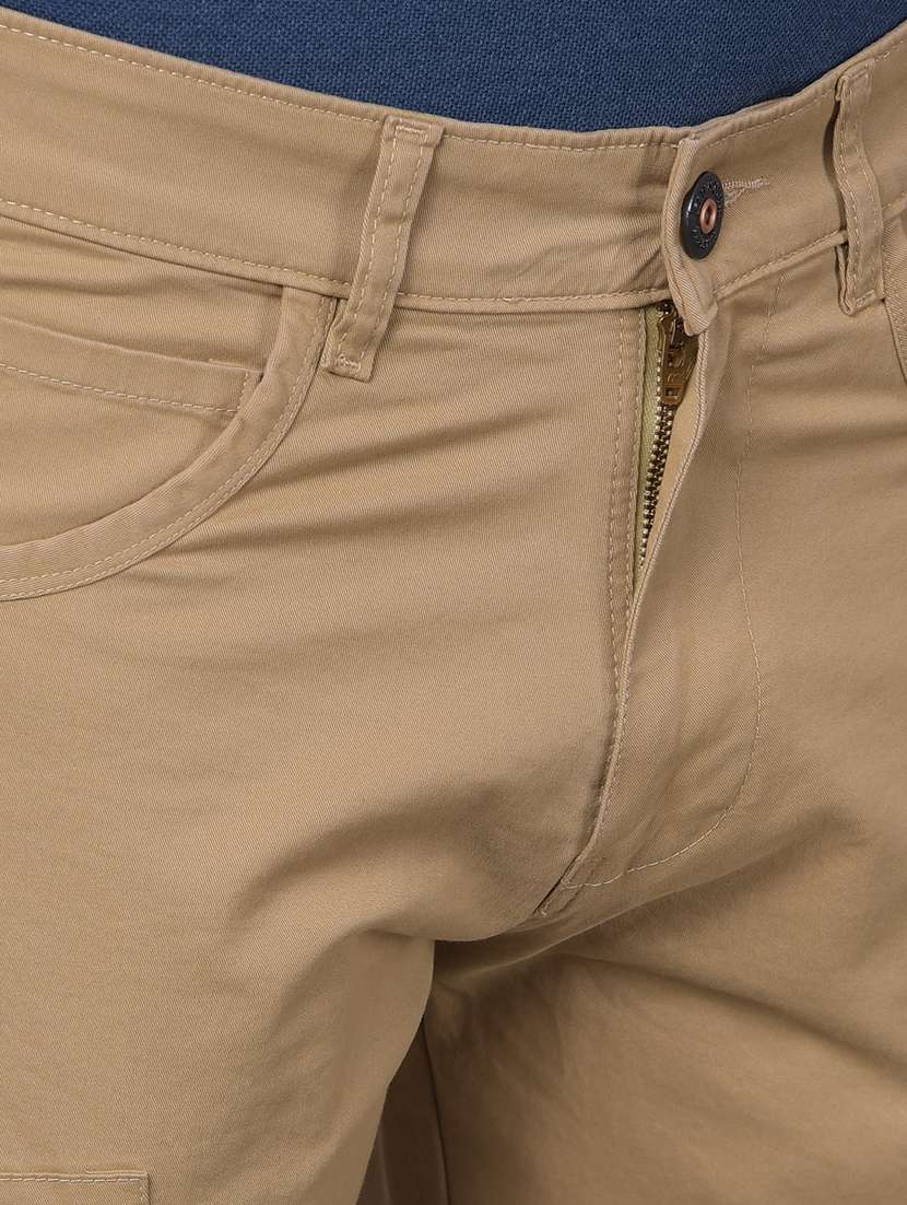 khaki cotton chinos casual trousers - 20796890 - Standard Image - 5