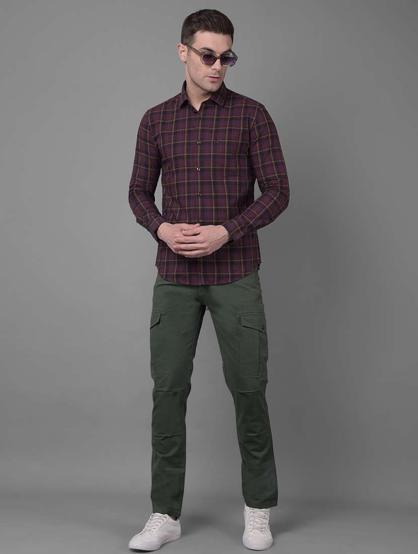 olive cotton chinos casual trousers - 20796891 - Standard Image - 3