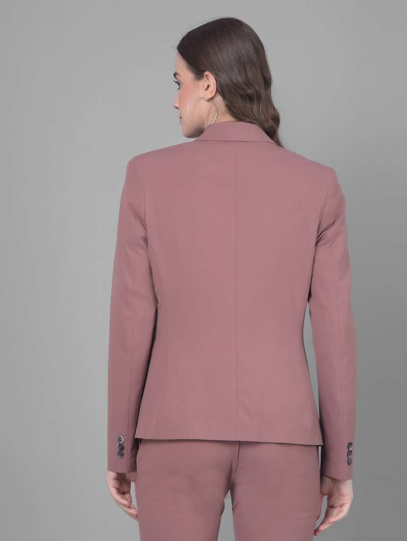 women solid long sleeve single breasted blazer - 20796955 -  Standard Image - 3