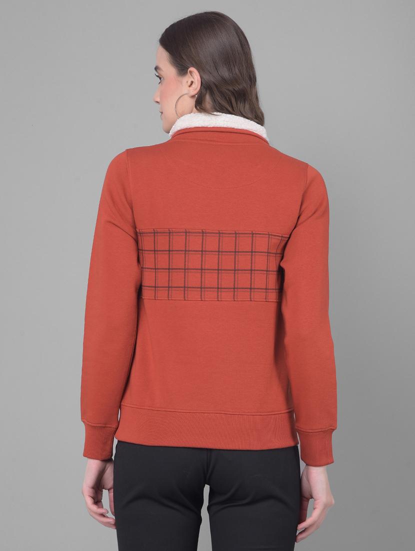 women rust typographic regular sweatshirt - 20796967 - Standard Image - 3
