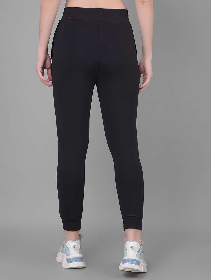 black cotton blend jogger - 20796971 -  Standard Image - 3