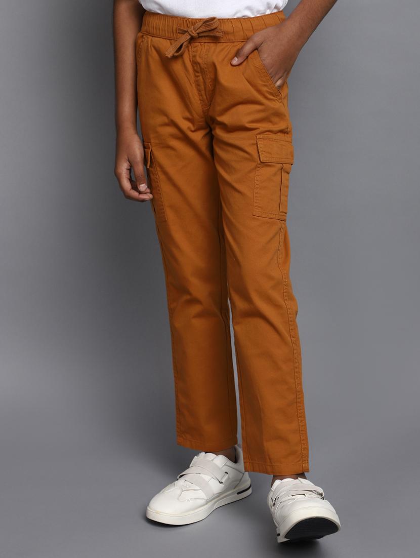 boys rust solid cargo trouser