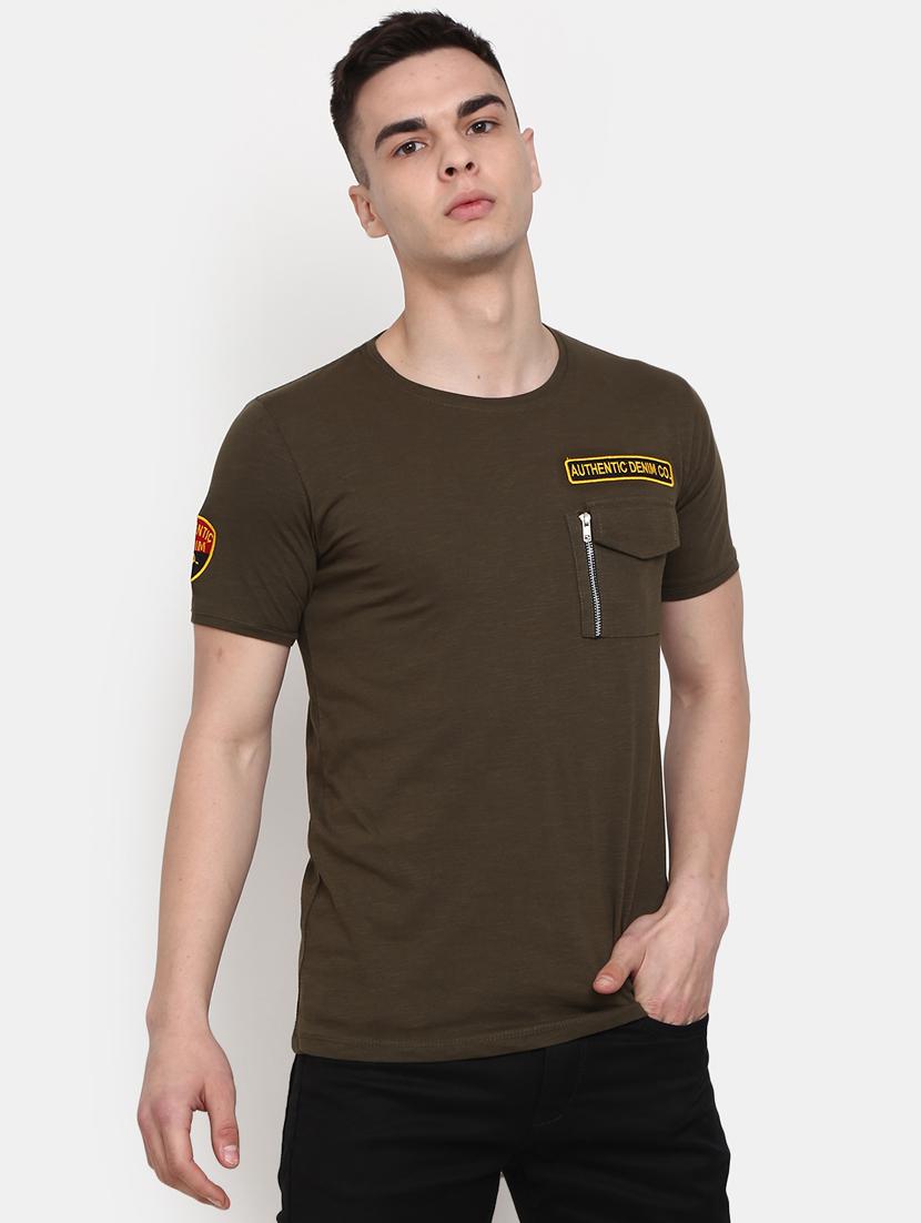 men placement print cotton t-shirt - 20799584 - Zoom Image - 0