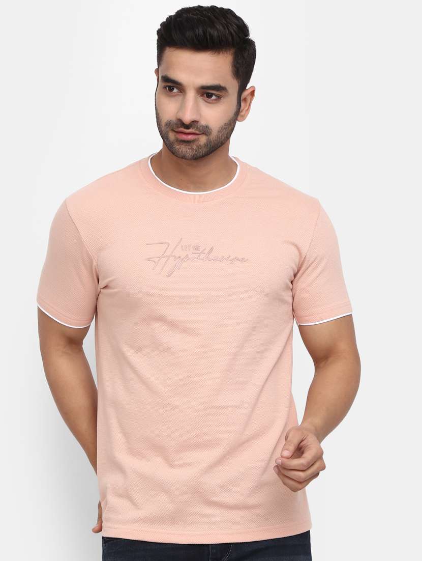 men chest print cotton short sleeve t-shirt - 20800305 - Zoom Image - 0