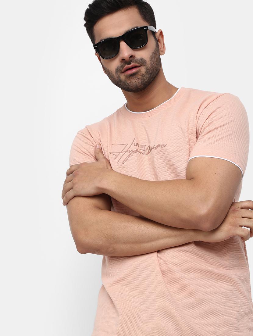 men chest print cotton short sleeve t-shirt - 20800305 - Standard Image - 3