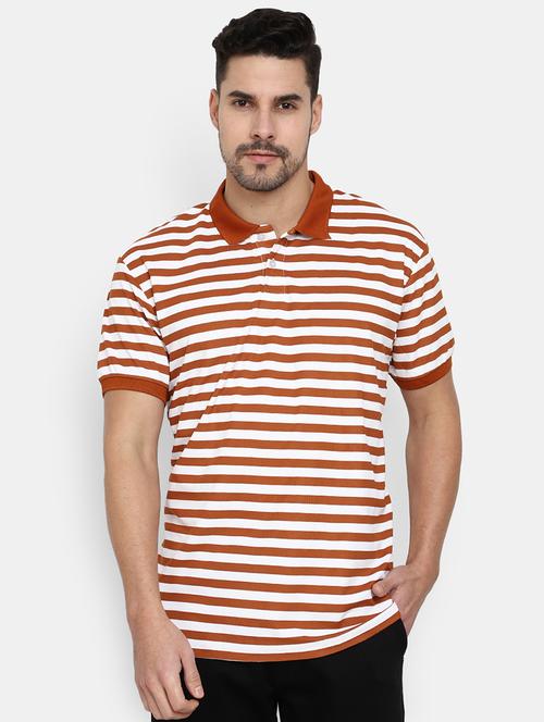 men stripes printed short sleeves t-shirt - 20804340 - Standard Image - 0