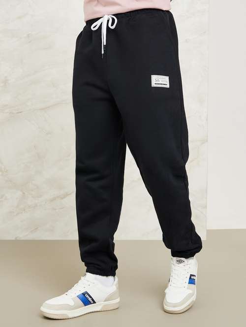 men black cotton jogger - 20806383 -  Standard Image - 0