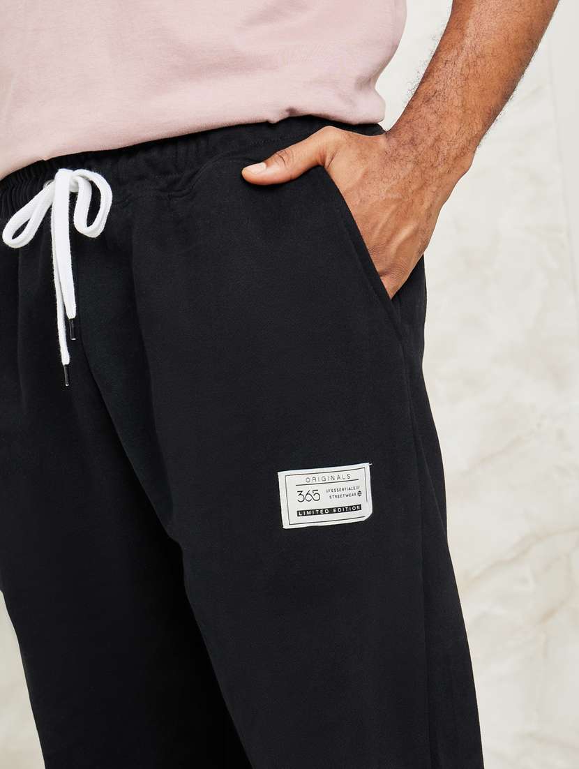 men black cotton jogger - 20806383 -  Standard Image - 3