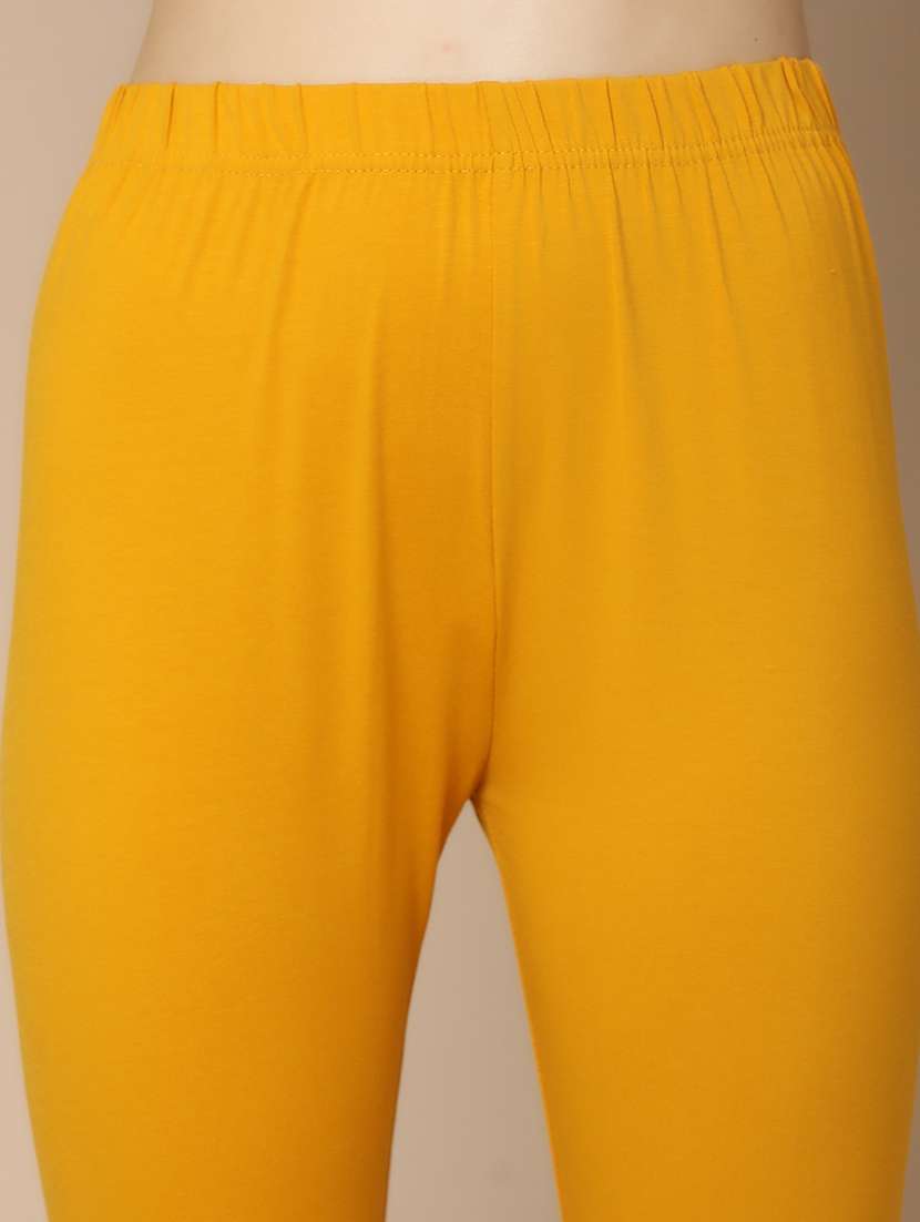 women mustard solids leggings - 20806440 -  Standard Image - 5
