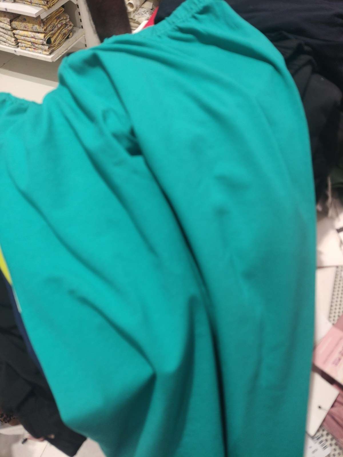 teal cotton spandex churidars & leggings - 20806444 -  Zoom Image - 0