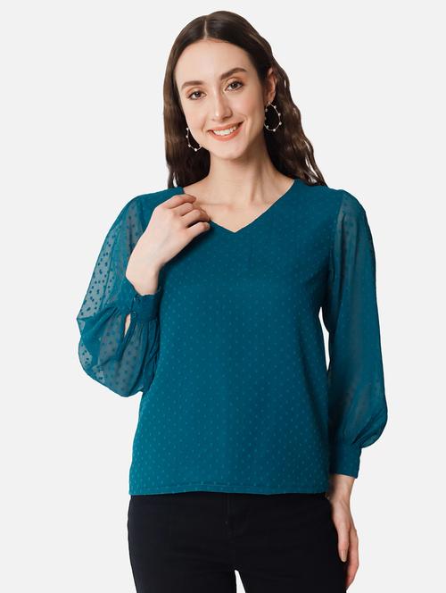 women self designed puff sleeves top - 20807184 - Standard Image - 0