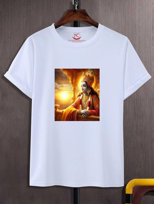 unisex white graphic printed t-shirt - 20808146 -  Standard Image - 0