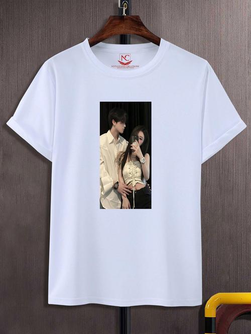 unisex white graphic printed t-shirt - 20808173 - Standard Image - 0