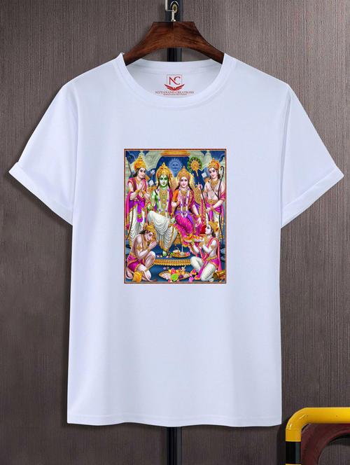 unisex white graphic printed t-shirt - 20808178 -  Standard Image - 0